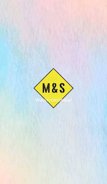 [LINE着せ替え] Watercolor Initial -M&S- 2の画像1