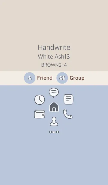 [LINE着せ替え] 手書き ホワイトアッシュ13 ブラウン2-4の画像1