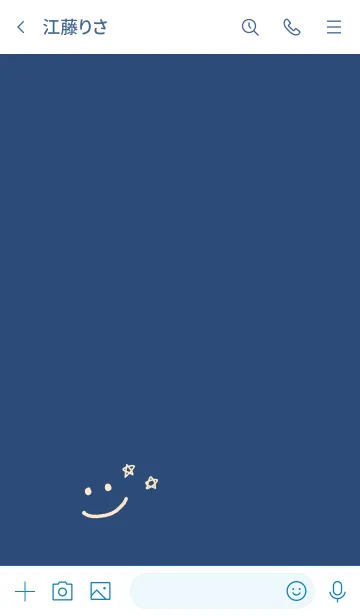 [LINE着せ替え] ネイビー×SimpleSmileの画像3