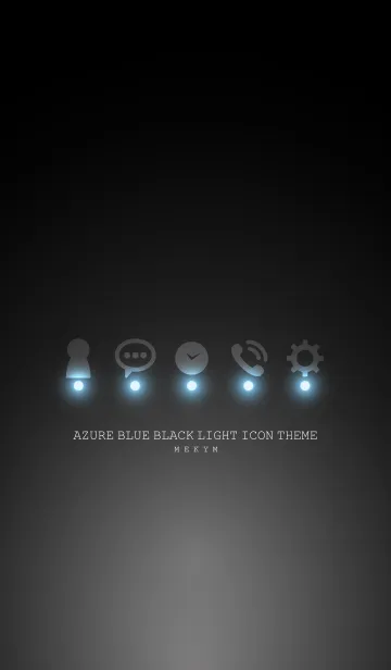 [LINE着せ替え] AZURE BLUE BLACK LIGHT ICON THEMEの画像1