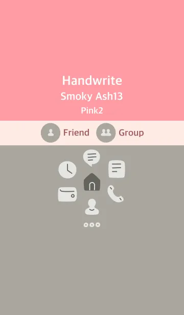 [LINE着せ替え] 手書き スモーキーアッシュ13 ピンク2の画像1