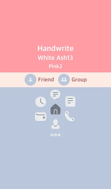 [LINE着せ替え] 手書き ホワイトアッシュ13 ピンク2の画像1