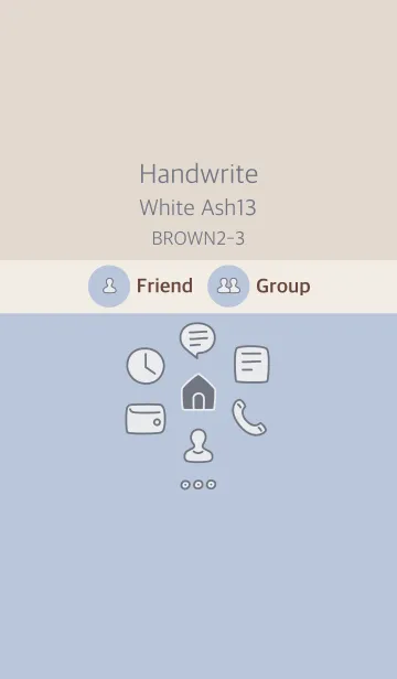 [LINE着せ替え] 手書き ホワイトアッシュ13 ブラウン2-3の画像1