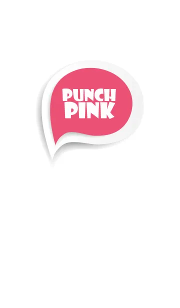 [LINE着せ替え] Punch Pink Button In White V.2 (JP)の画像1