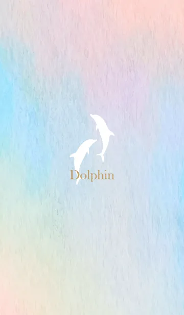 [LINE着せ替え] Watercolor background and dolphins 3.の画像1