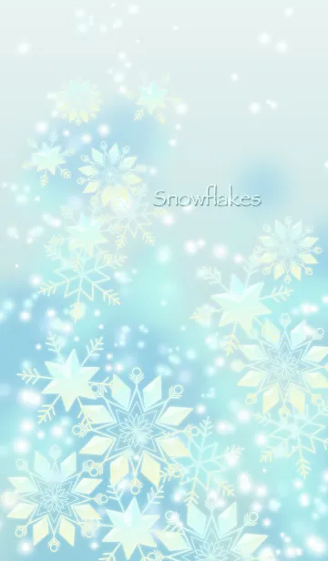 [LINE着せ替え] Snowflakes --Pale blue--の画像1