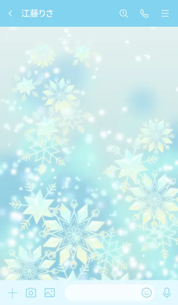 [LINE着せ替え] Snowflakes --Pale blue--の画像3