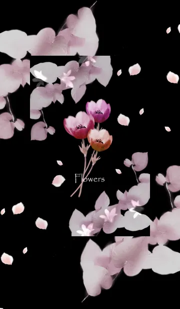 [LINE着せ替え] アネモネの花が咲いて・シックブーケの画像1