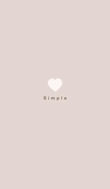 [LINE着せ替え] simple モカハートの画像1