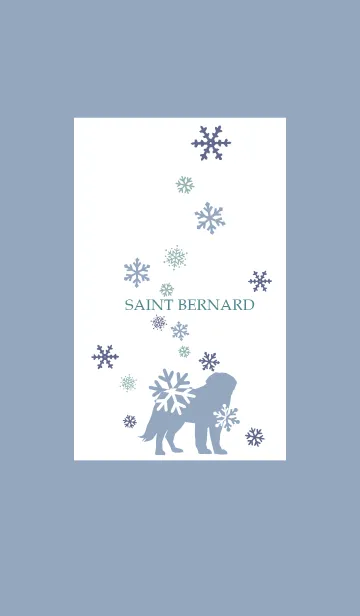 [LINE着せ替え] セントバーナードと雪の画像1
