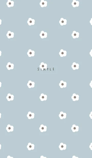 [LINE着せ替え] ライトブルーと小花柄。の画像1