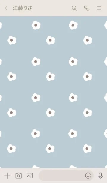 [LINE着せ替え] ライトブルーと小花柄。の画像3