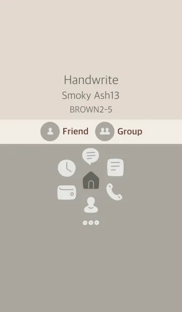 [LINE着せ替え] 手書き スモーキーアッシュ13 ブラウン2-5の画像1
