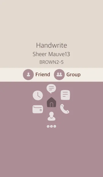 [LINE着せ替え] 手書き シアーモーヴ13 ブラウン2-5の画像1