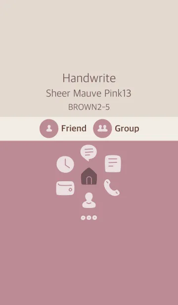 [LINE着せ替え] 手書き シアーモーヴ ピンク13 ブラウン2-5の画像1