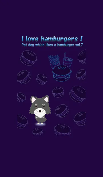 [LINE着せ替え] ハンバーガーが好きな愛犬 [着せかえ07]の画像1
