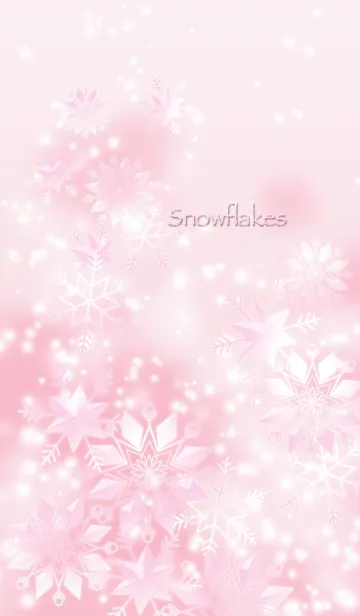 [LINE着せ替え] Snowflakes --Pale pink--の画像1