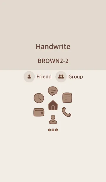[LINE着せ替え] 手書き ブラウン2-2 枠ありの画像1