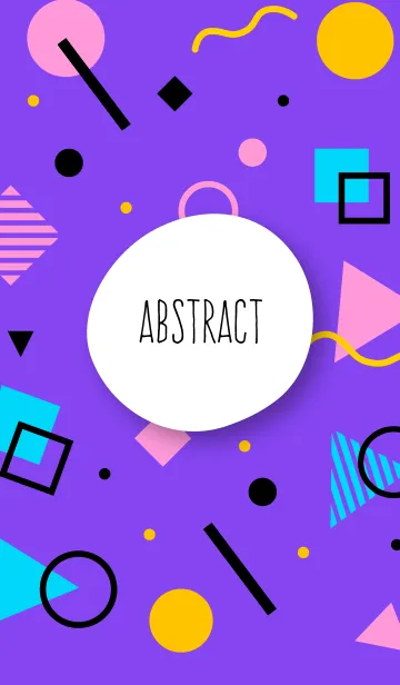 [LINE着せ替え] Abstract Geometric Electric Violetの画像1