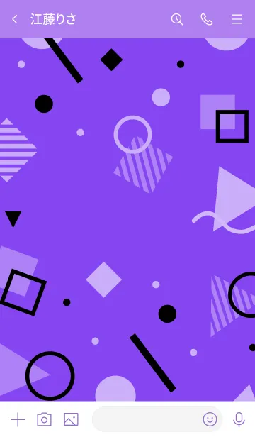 [LINE着せ替え] Abstract Geometric Electric Violetの画像3