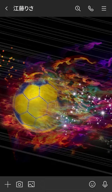 [LINE着せ替え] ハンドボール 〜Handball Fire〜虹色の画像3