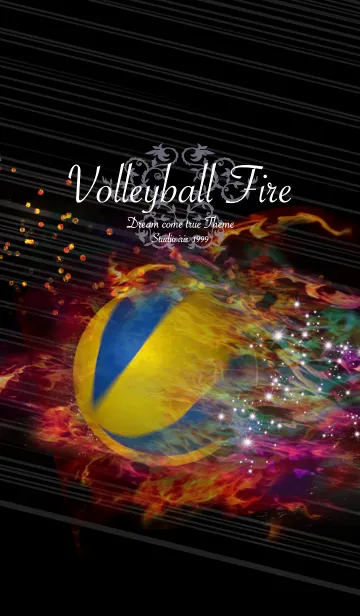 [LINE着せ替え] バレーボール 〜Volleyball Fire〜虹色の画像1