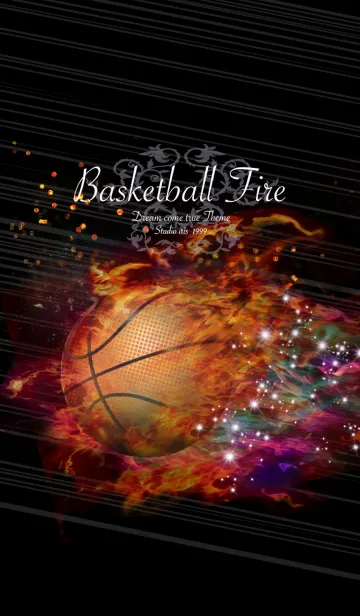 [LINE着せ替え] バスケットボール 〜Basketball Fire〜虹色の画像1