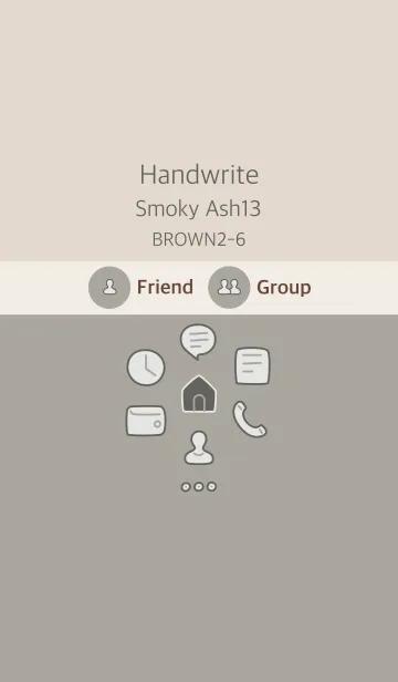 [LINE着せ替え] 手書き スモーキーアッシュ13 ブラウン2-6の画像1