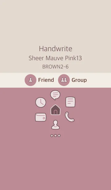 [LINE着せ替え] 手書き シアーモーヴ ピンク13 ブラウン2-6の画像1