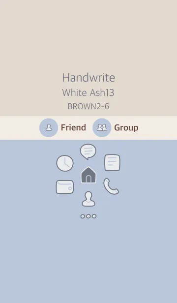 [LINE着せ替え] 手書き ホワイトアッシュ13 ブラウン2-6の画像1