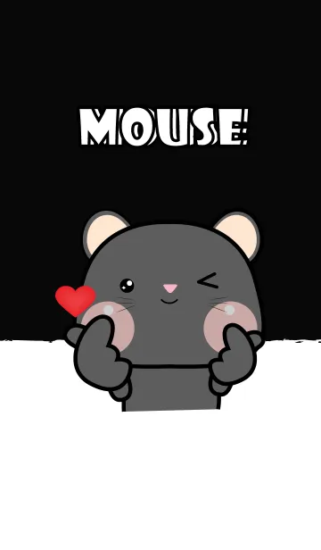 [LINE着せ替え] Black Mouse cutie Theme (JP)の画像1