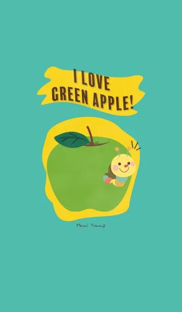 [LINE着せ替え] I Love Green Apple！ Mmm！ Yummyの画像1