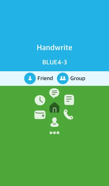 [LINE着せ替え] 手書き ブルー4-3 枠なしの画像1