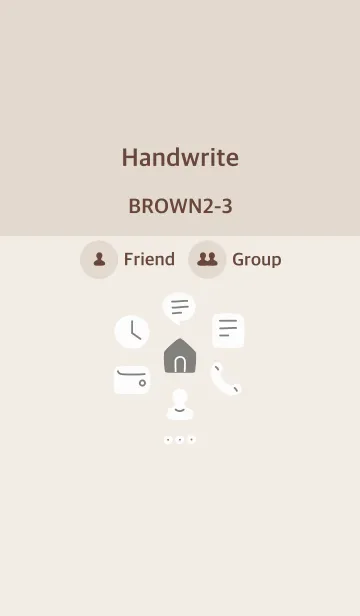 [LINE着せ替え] 手書き ブラウン2-3 枠なしの画像1