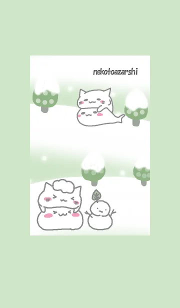 [LINE着せ替え] ねことあざらし Wの画像1