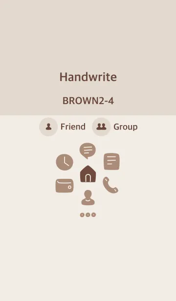 [LINE着せ替え] 手書き ブラウン2-4 枠なしの画像1