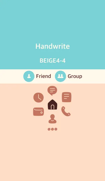 [LINE着せ替え] 手書き ベージュ4-4 枠なしの画像1