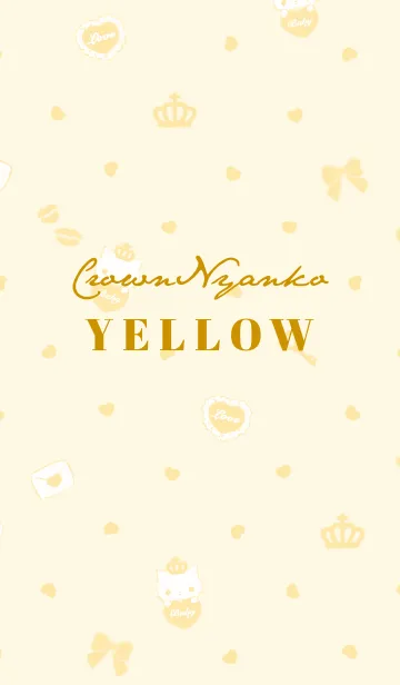 [LINE着せ替え] crownにゃんこ♡黄色の画像1