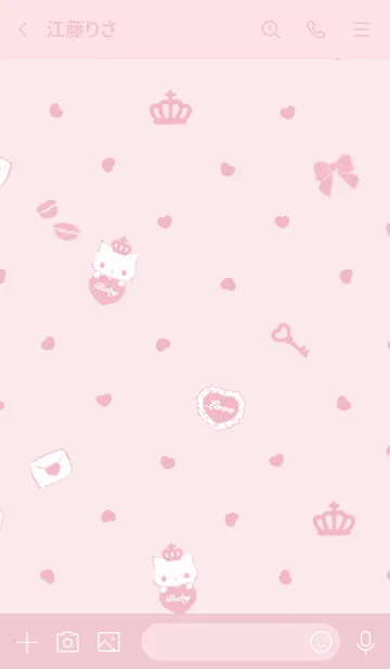 [LINE着せ替え] crownにゃんこ♡ピンクの画像3