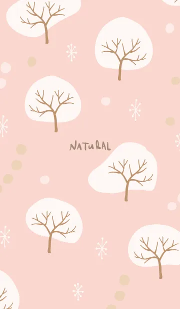 [LINE着せ替え] 木々 ピンク4の画像1