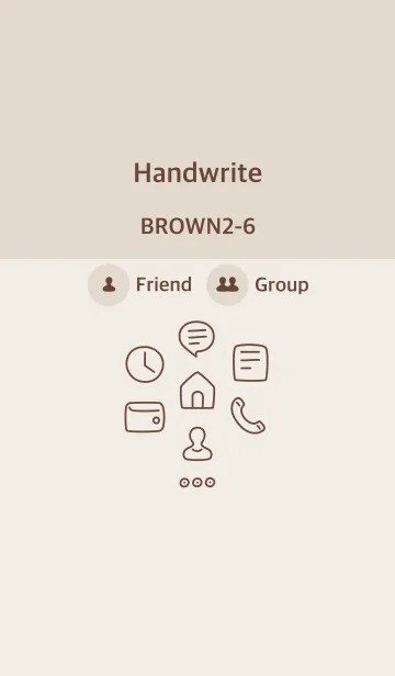 [LINE着せ替え] 手書き ブラウン2-6 枠ありの画像1