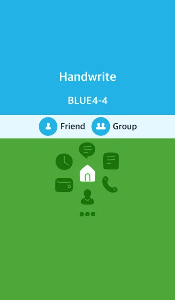 [LINE着せ替え] 手書き ブルー4-4 枠なしの画像1