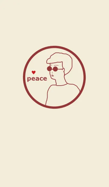 [LINE着せ替え] PEACE BOY (#14/red beige)の画像1