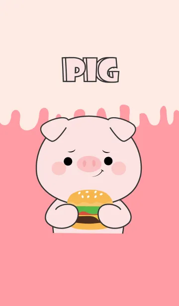 [LINE着せ替え] Pig Pig is Enjoy Eating (JP)の画像1