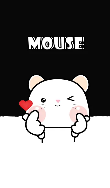 [LINE着せ替え] White Mouse cutie Theme (JP)の画像1