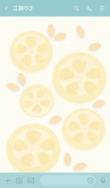 [LINE着せ替え] Sliced lemon theme 61の画像3