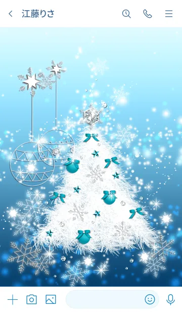 [LINE着せ替え] White tree --Christmas--の画像3