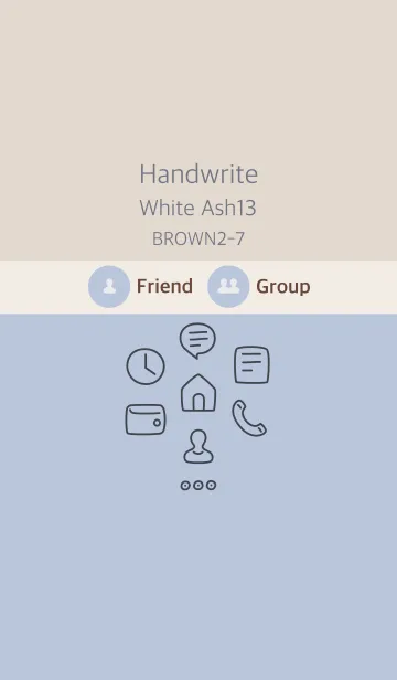 [LINE着せ替え] 手書き ホワイトアッシュ13 ブラウン2-7の画像1