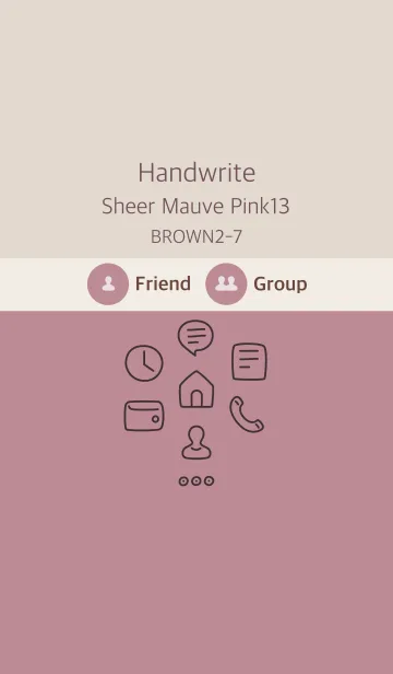 [LINE着せ替え] 手書き シアーモーヴ ピンク13 ブラウン2-7の画像1