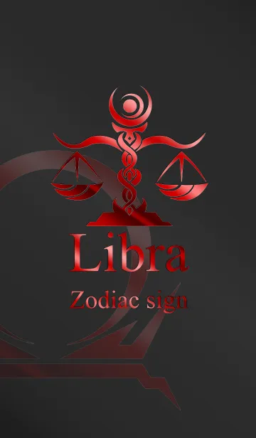 [LINE着せ替え] 12星座 -天秤座4 レッド-の画像1